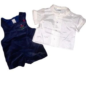 Vintage Baby Romper & White Shirt NWT Frost Brothers department store